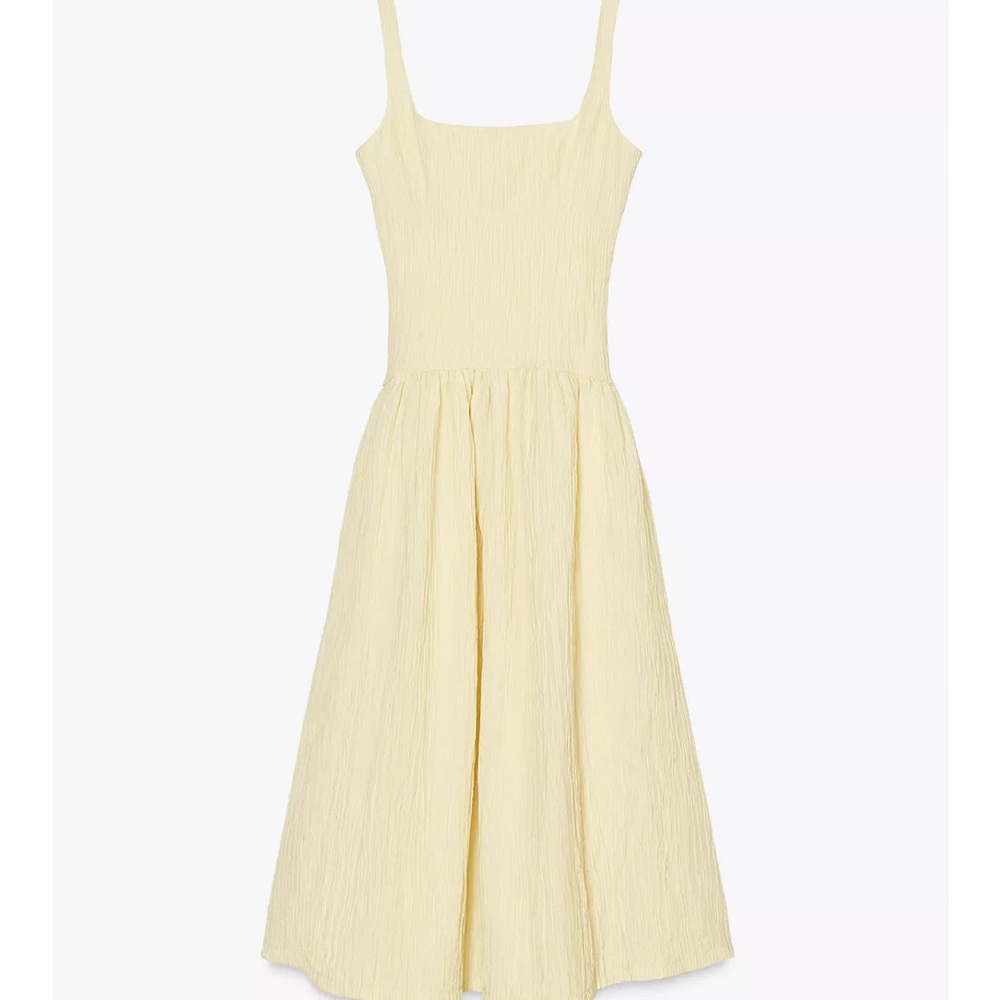 zara textured midi dress